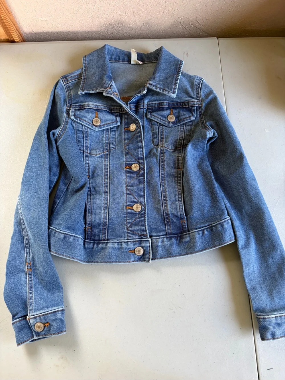 Kids Blue Denim Jacket - Classic Button-Up size 10/12